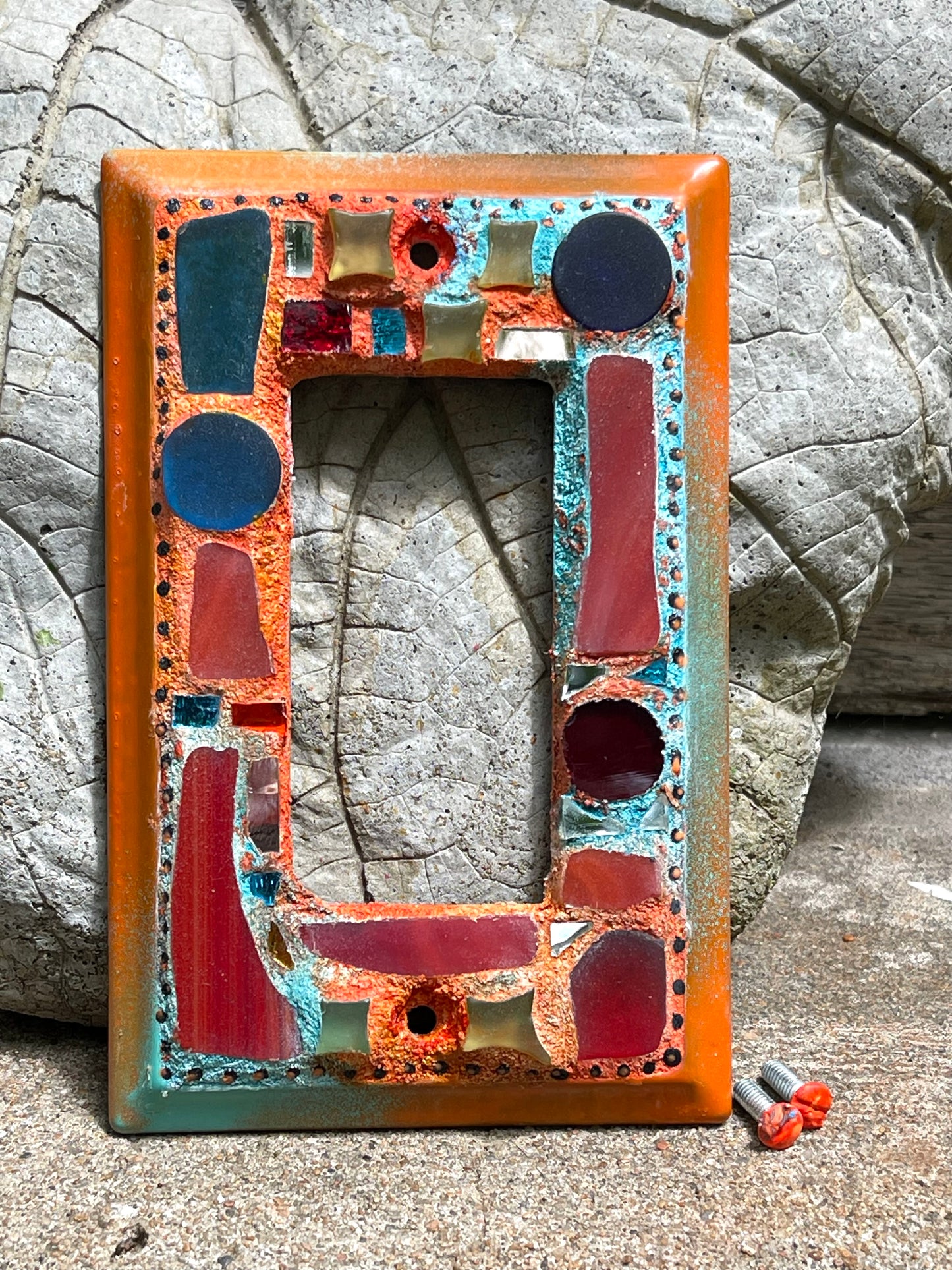 Single Rocker Contemporary Mosaic Light Switch Cover