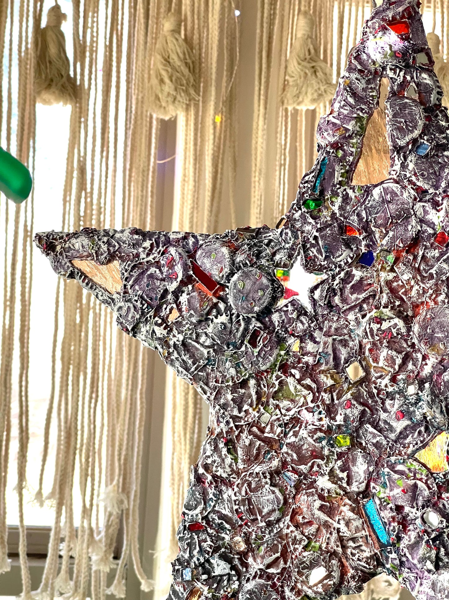 Industrial chic repurposed 17” bottle cap star