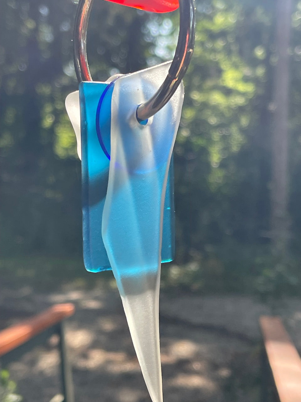 Petite 20” Chunky Glass Sun Chain Glows In Sunlight