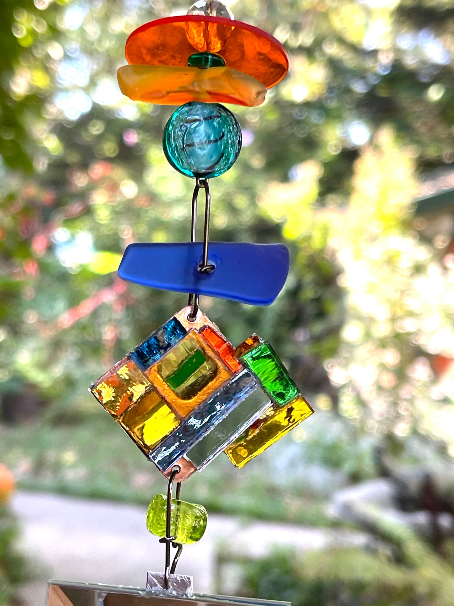 Long 44” dazzling mini mirror mosaic sun chain. Multi colors sparkle and glow