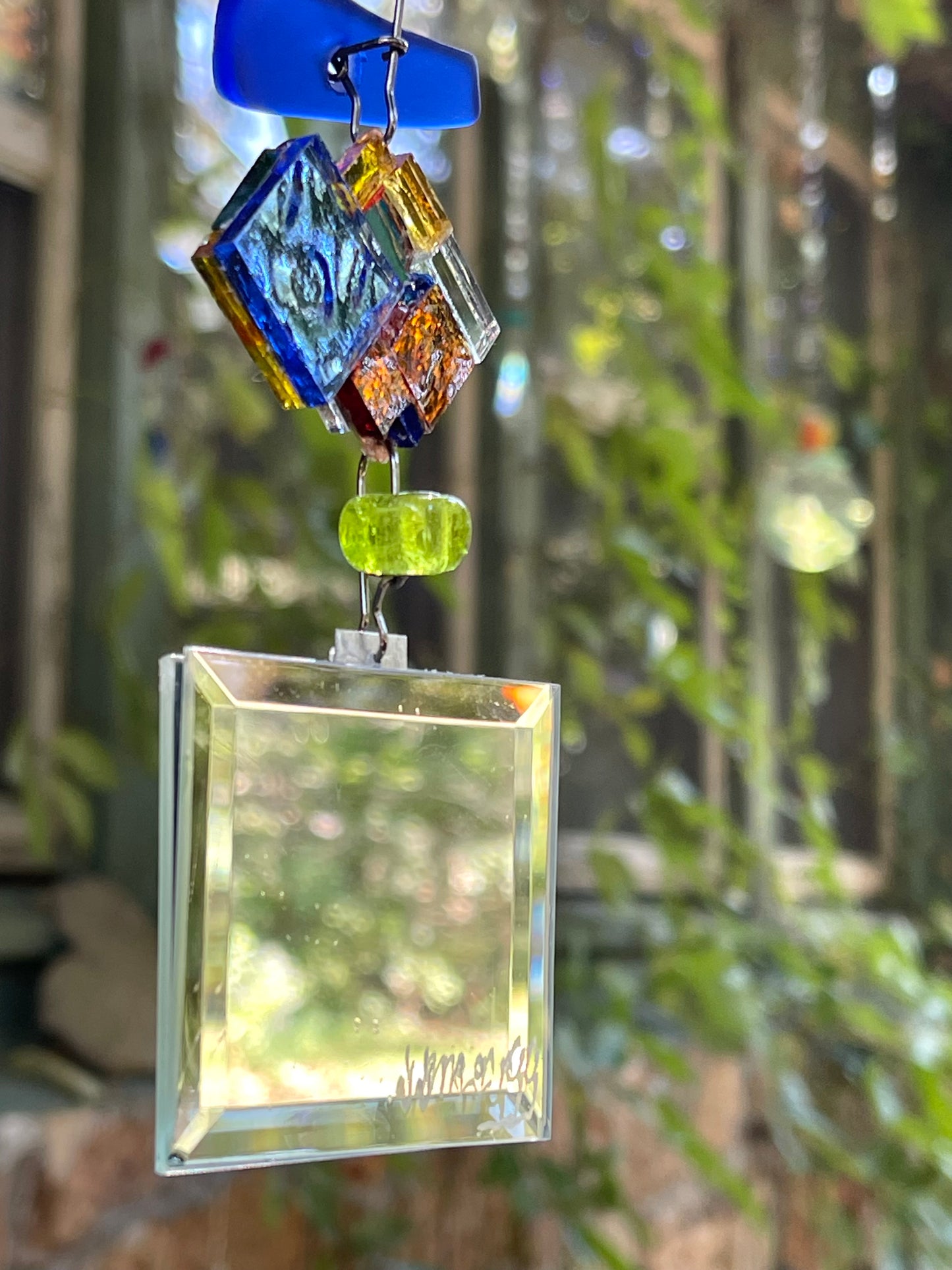Long 44” dazzling mini mirror mosaic sun chain. Multi colors sparkle and glow