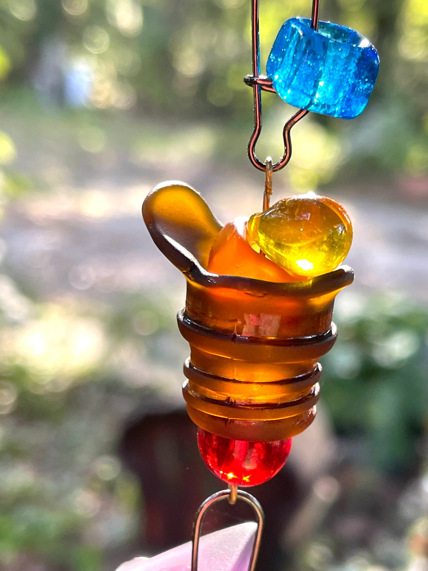 Long 44” dazzling mini mirror mosaic sun chain. Multi colors sparkle and glow