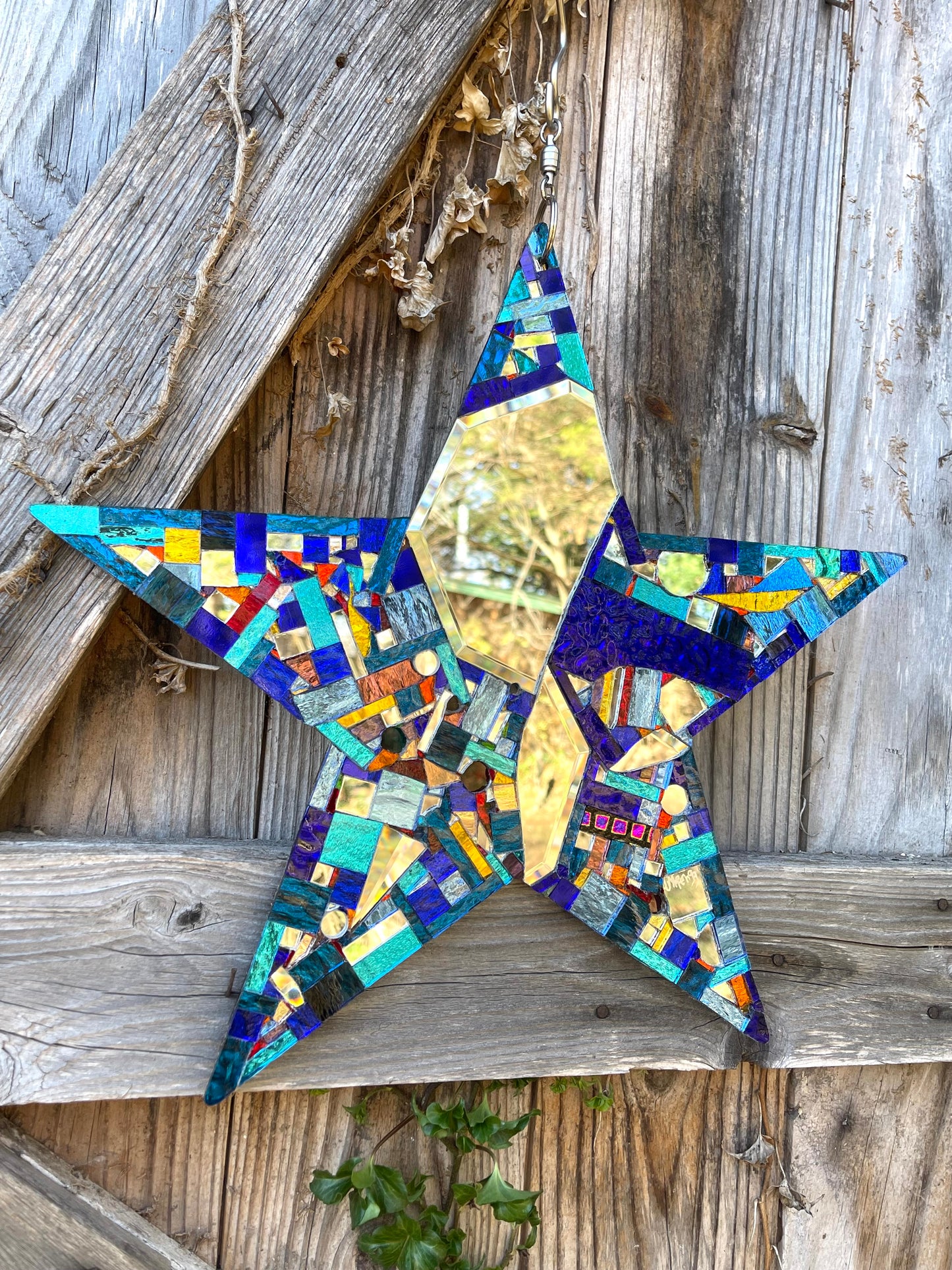 Sparkling 14” Mirror Mosaic Star