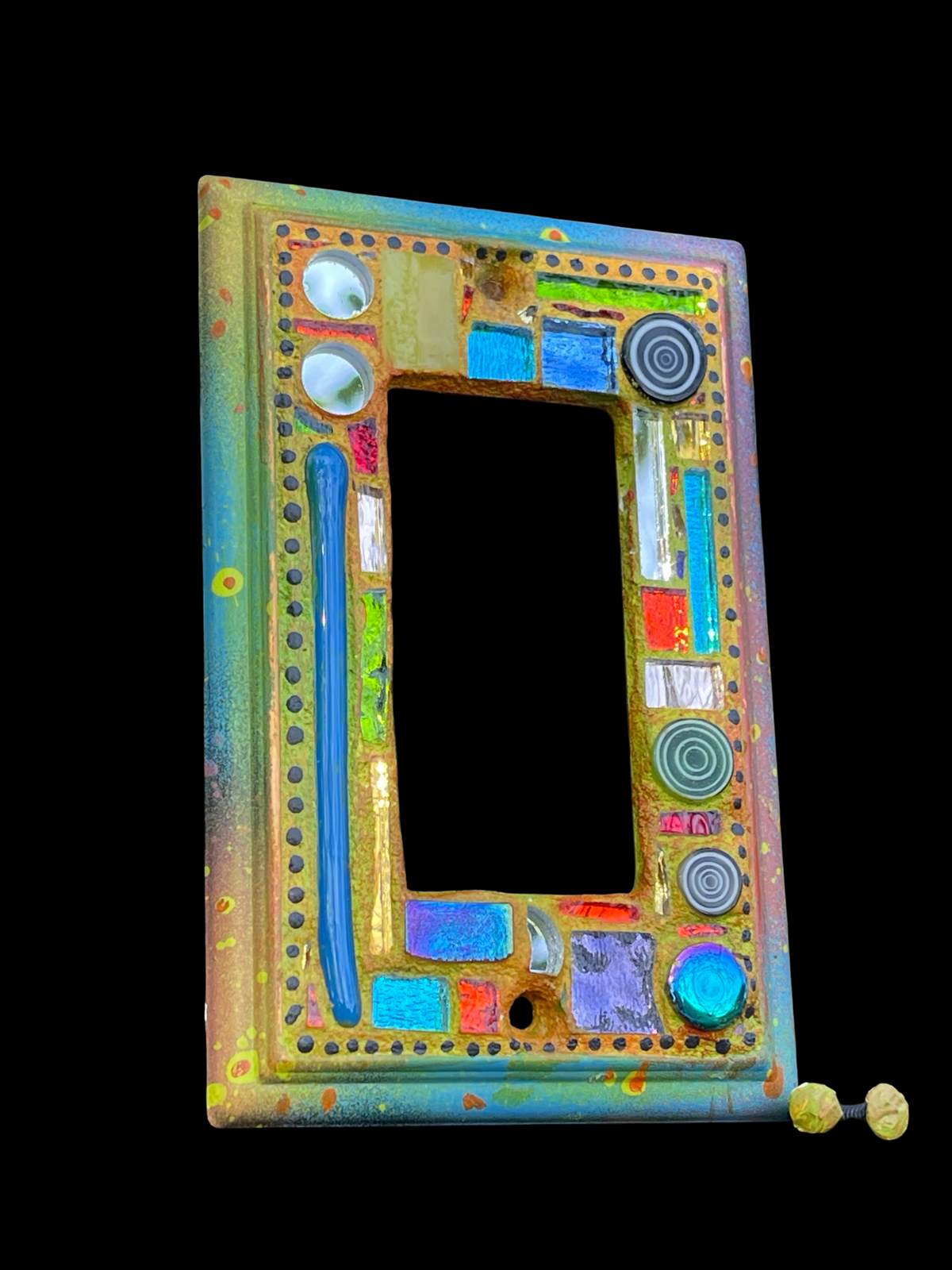Circles, Squares, Mirror Bits, Mosaic Single Rocker Switch Cover