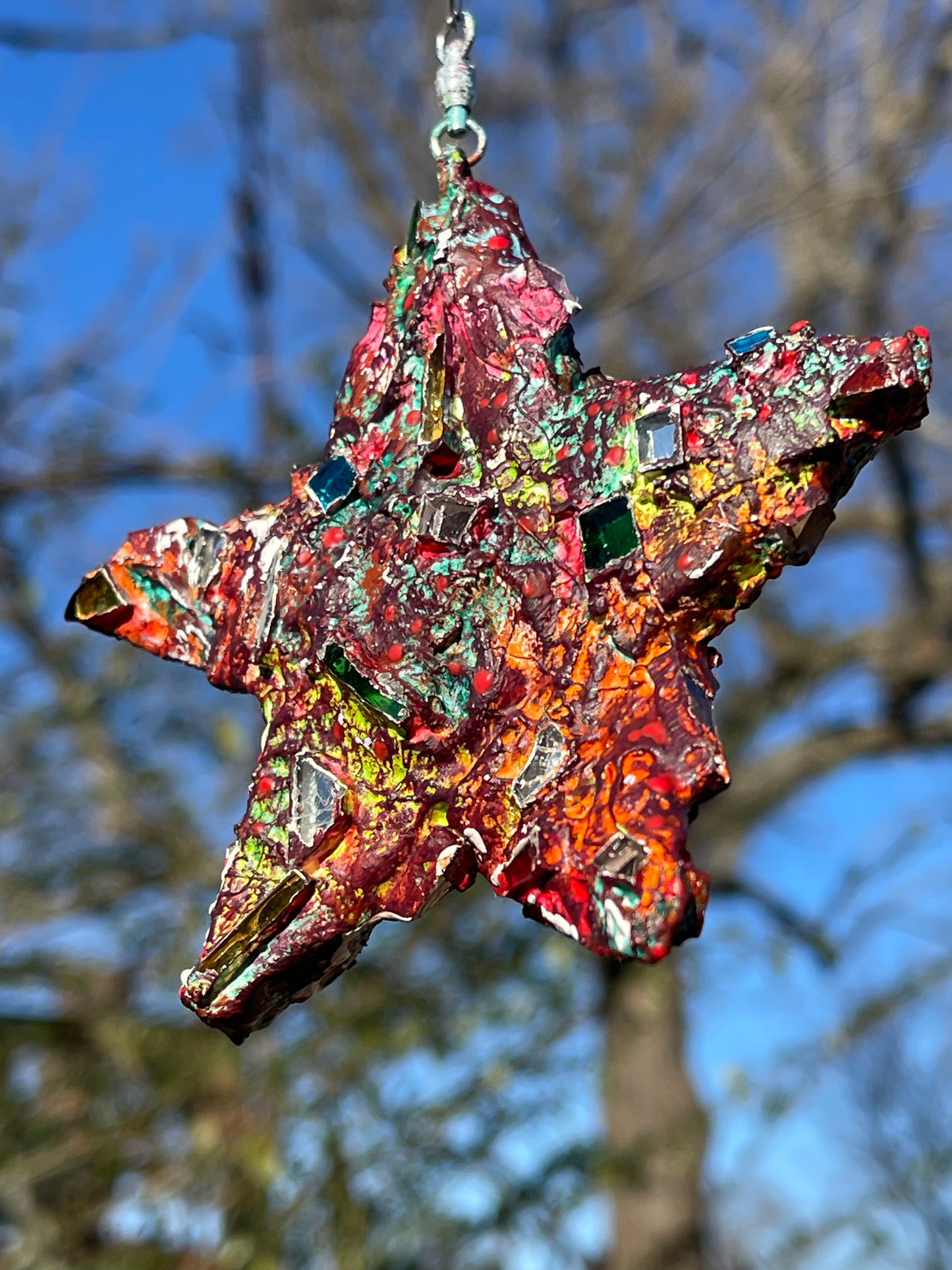 Crunchy repurposed 4” star on swivel