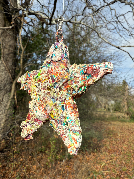 Industrial chic star ornament