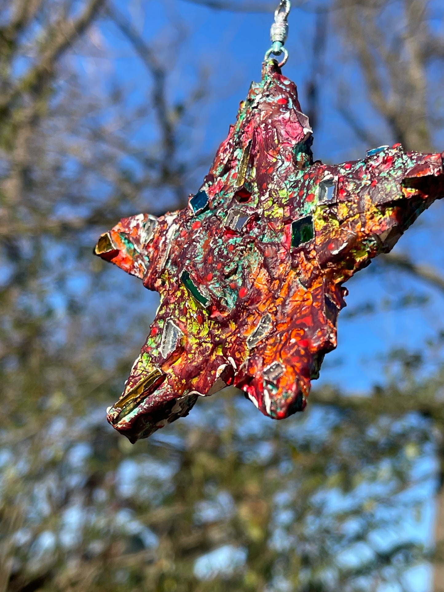 Crunchy repurposed 4” star on swivel