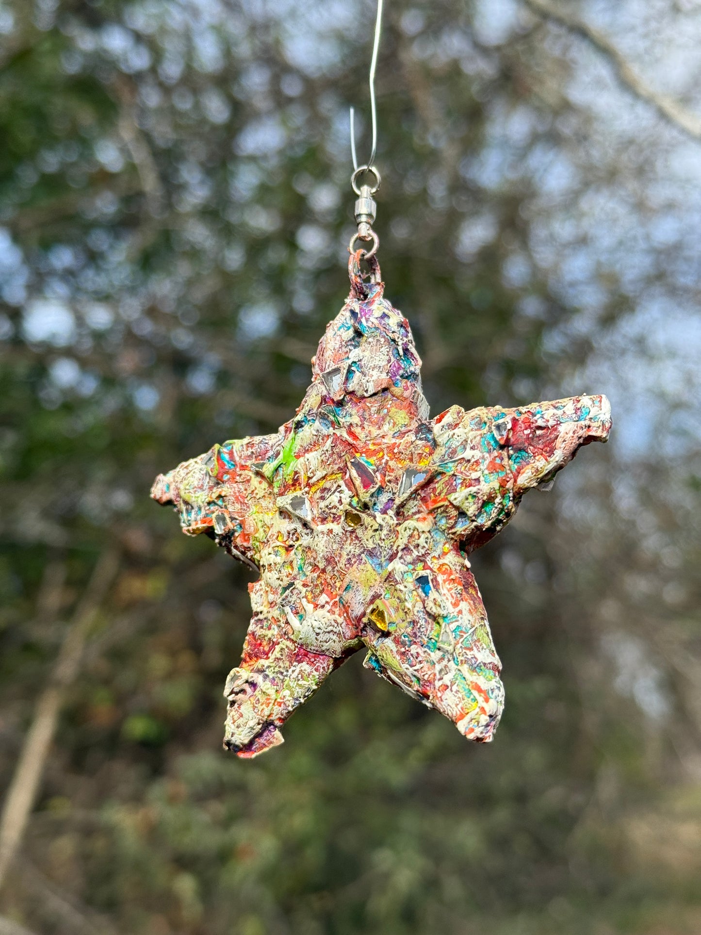Industrial chic star ornament
