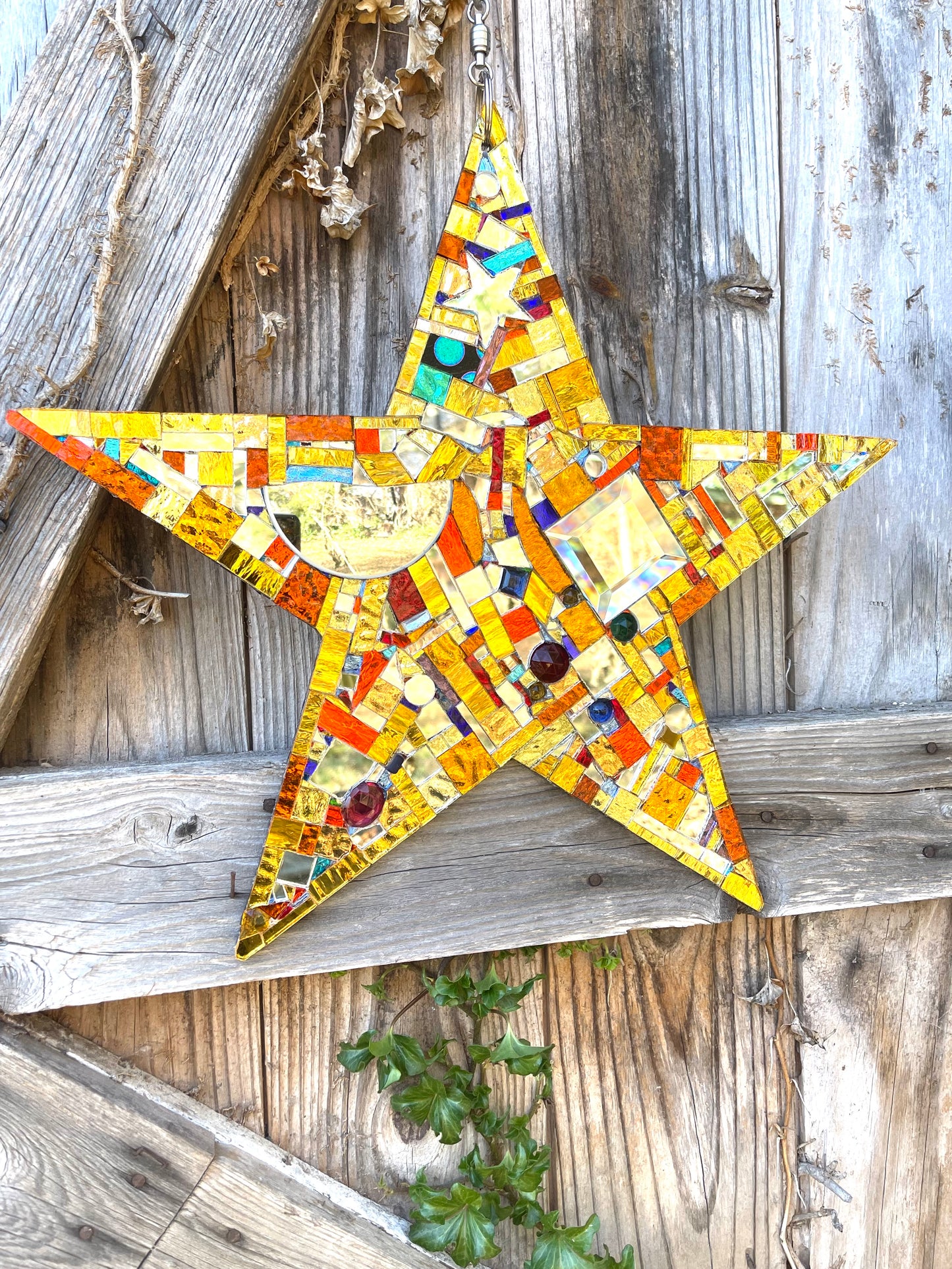 Sparkling 14” Mirror Mosaic Star