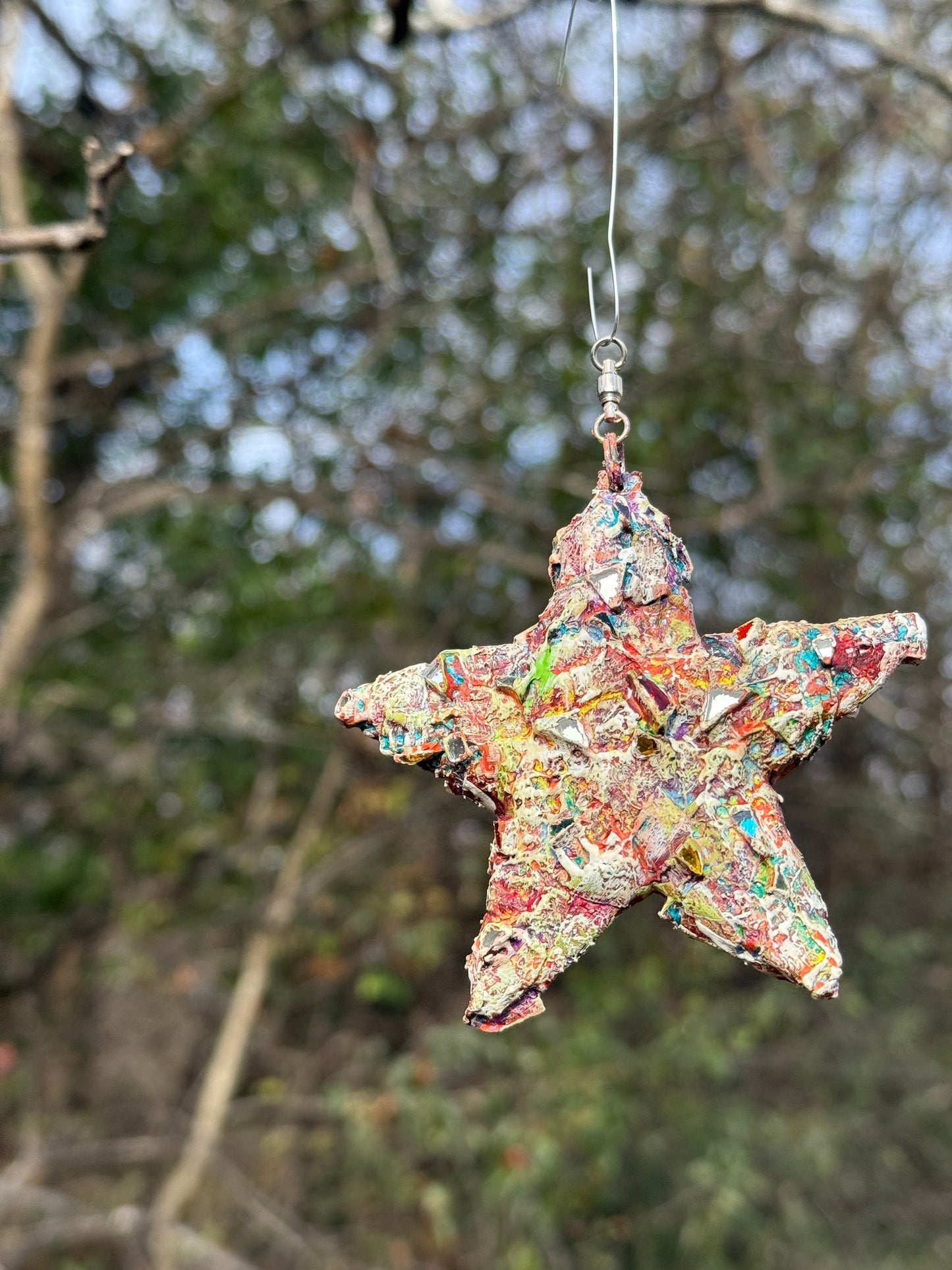 Industrial chic star ornament