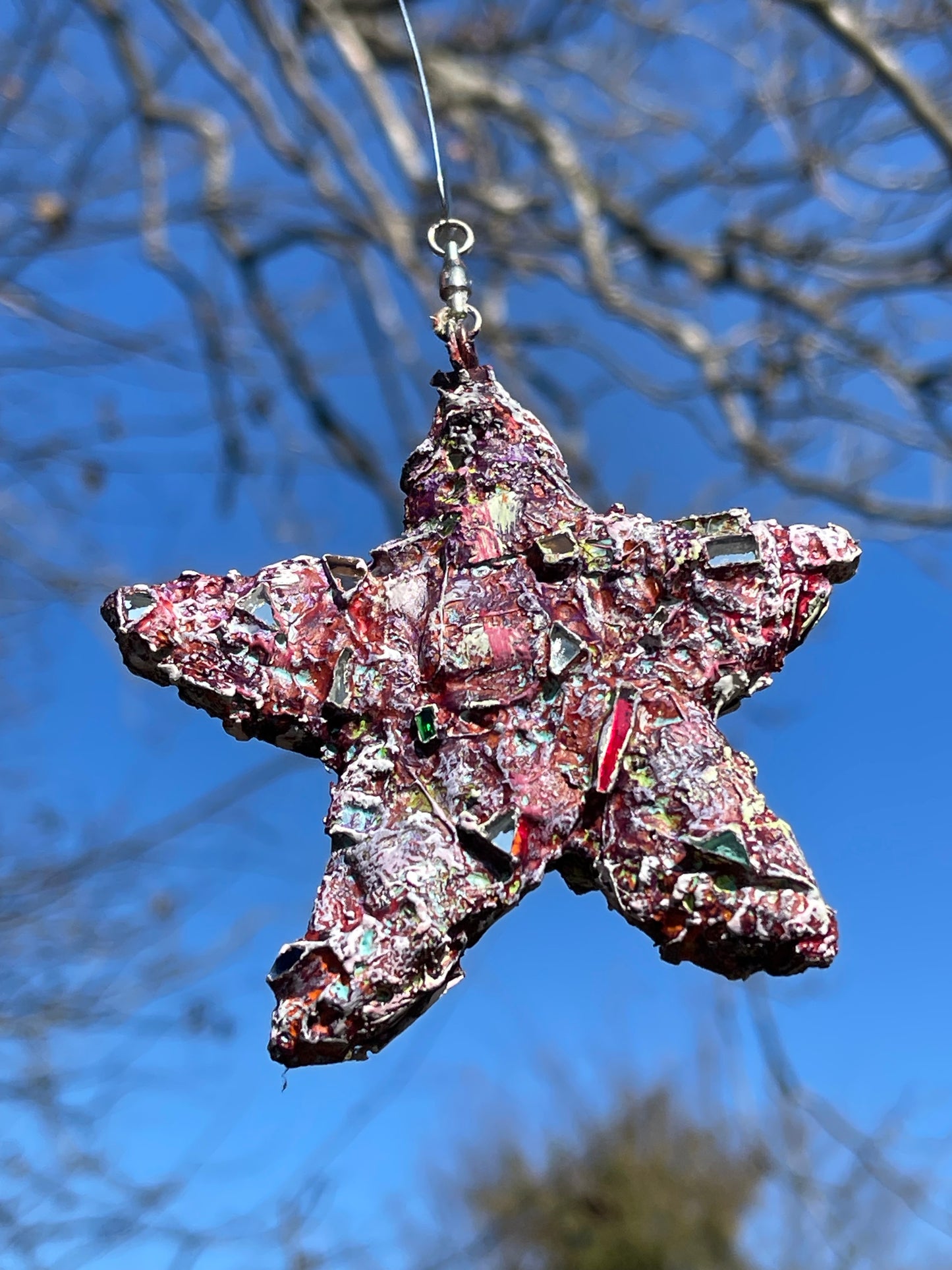 Star Ornament Metal and Glass