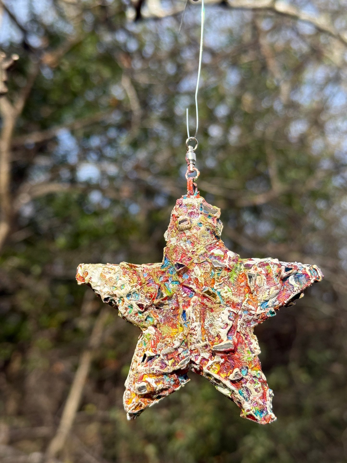 Industrial chic star ornament