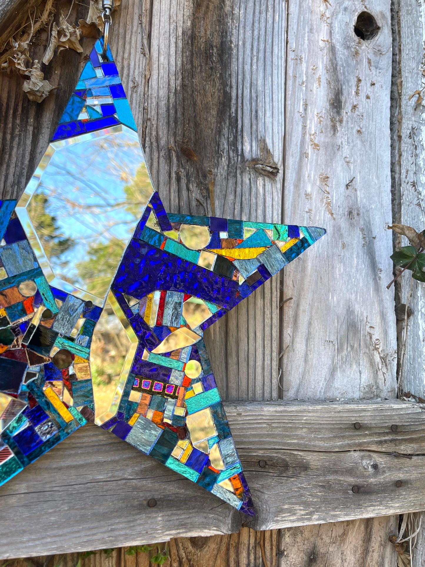 Sparkling 14” Mirror Mosaic Star