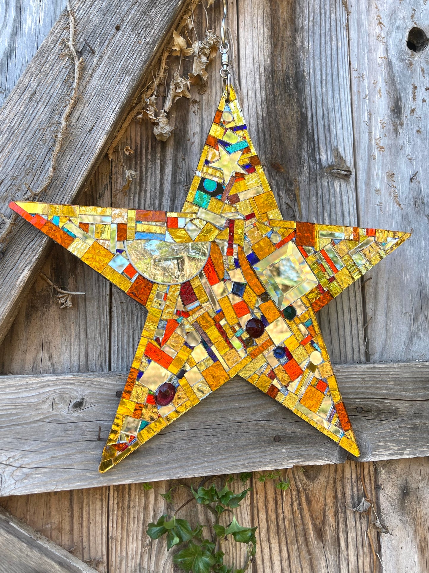 Sparkling 14” Mirror Mosaic Star