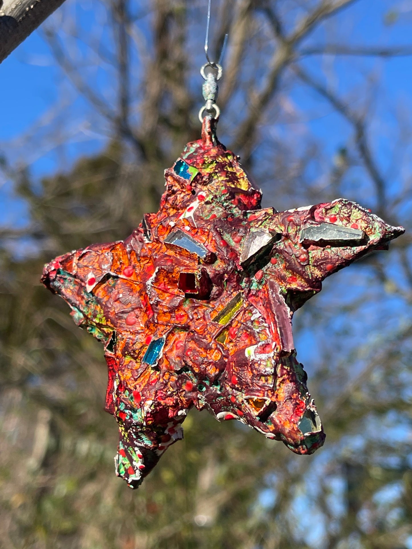 Crunchy repurposed 4” star on swivel