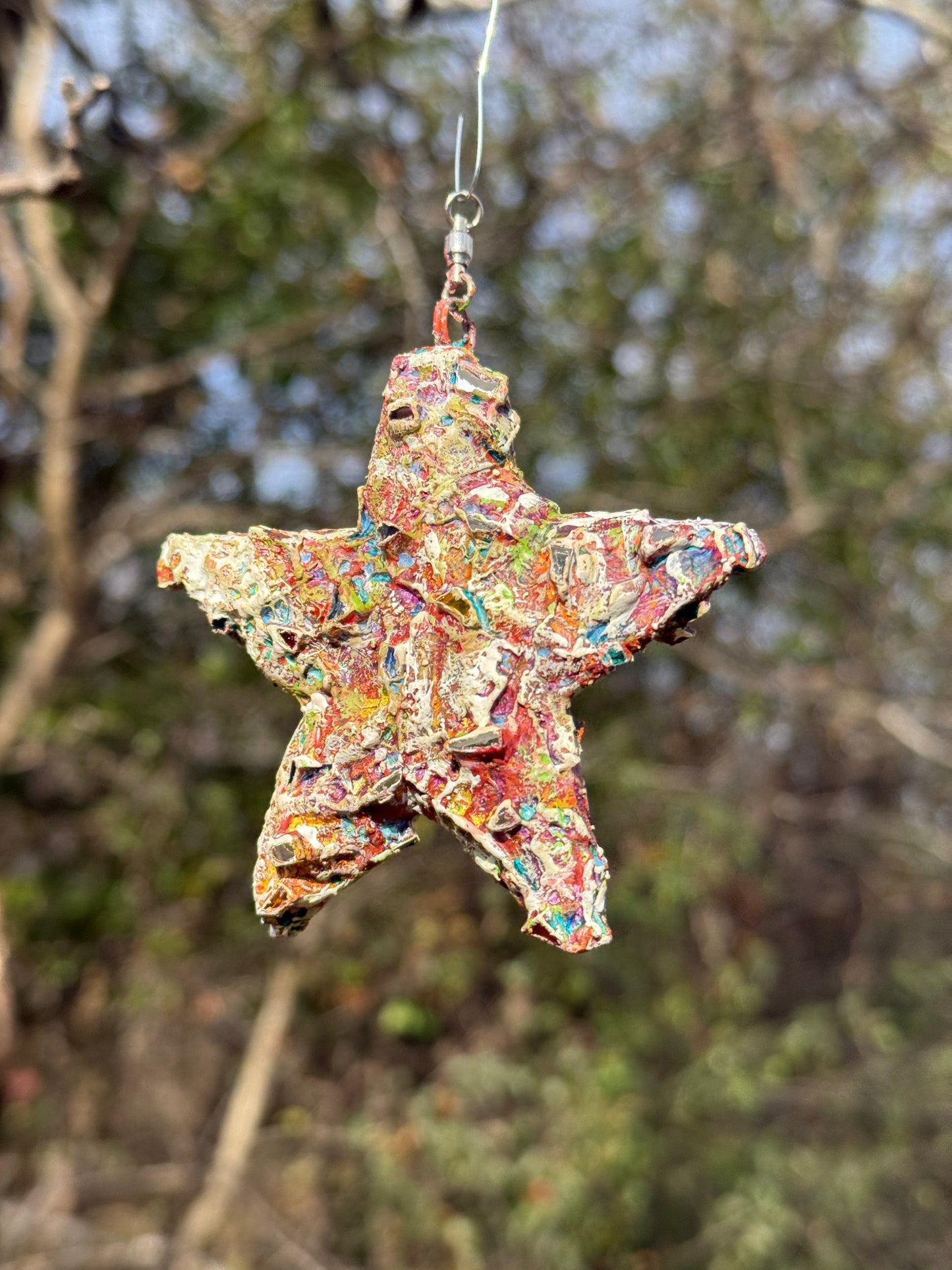 Industrial chic star ornament