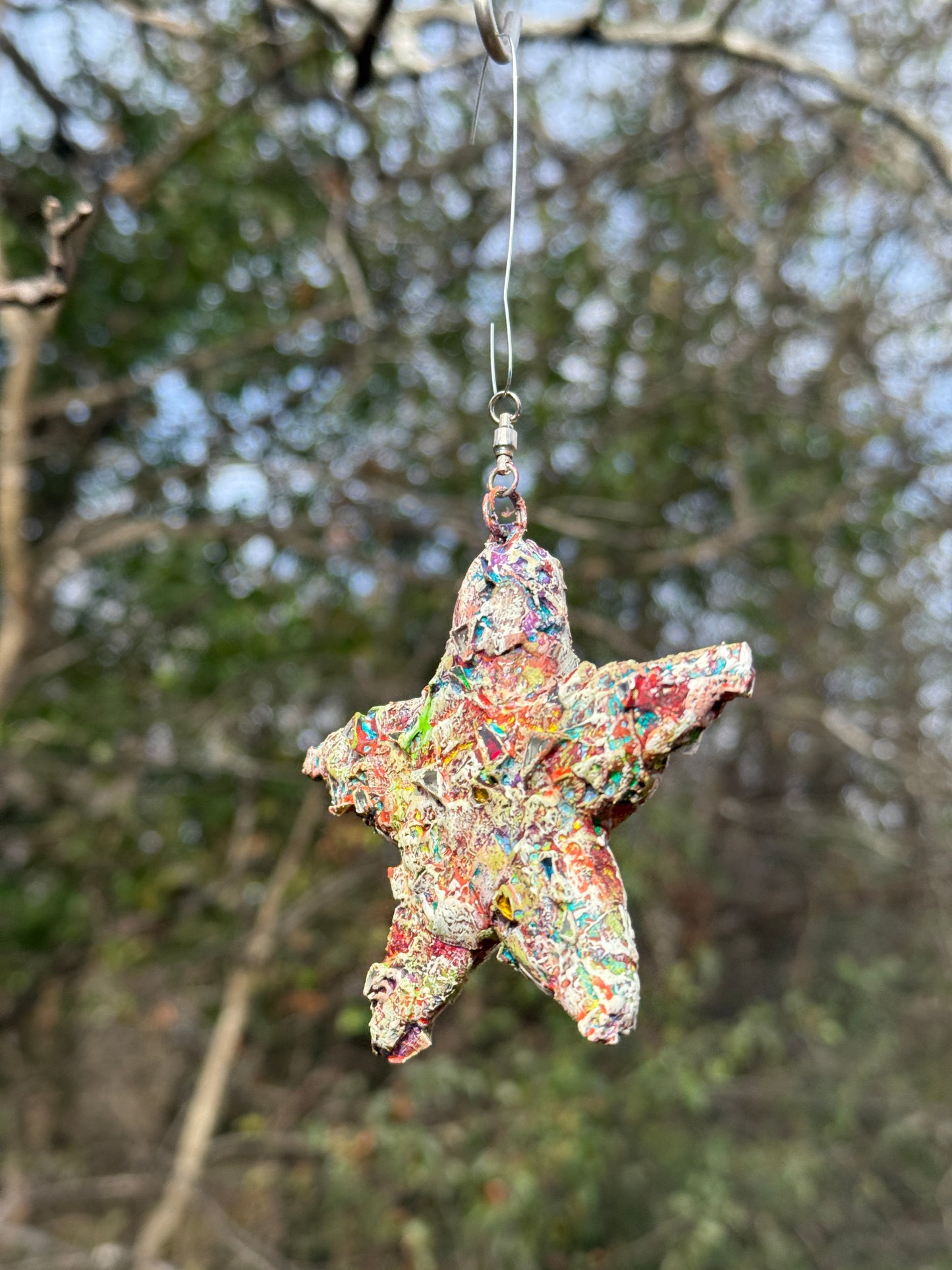 Industrial chic star ornament