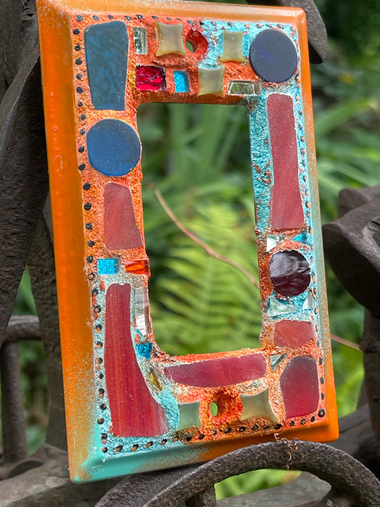 Single Rocker Contemporary Mosaic Light Switch Cover