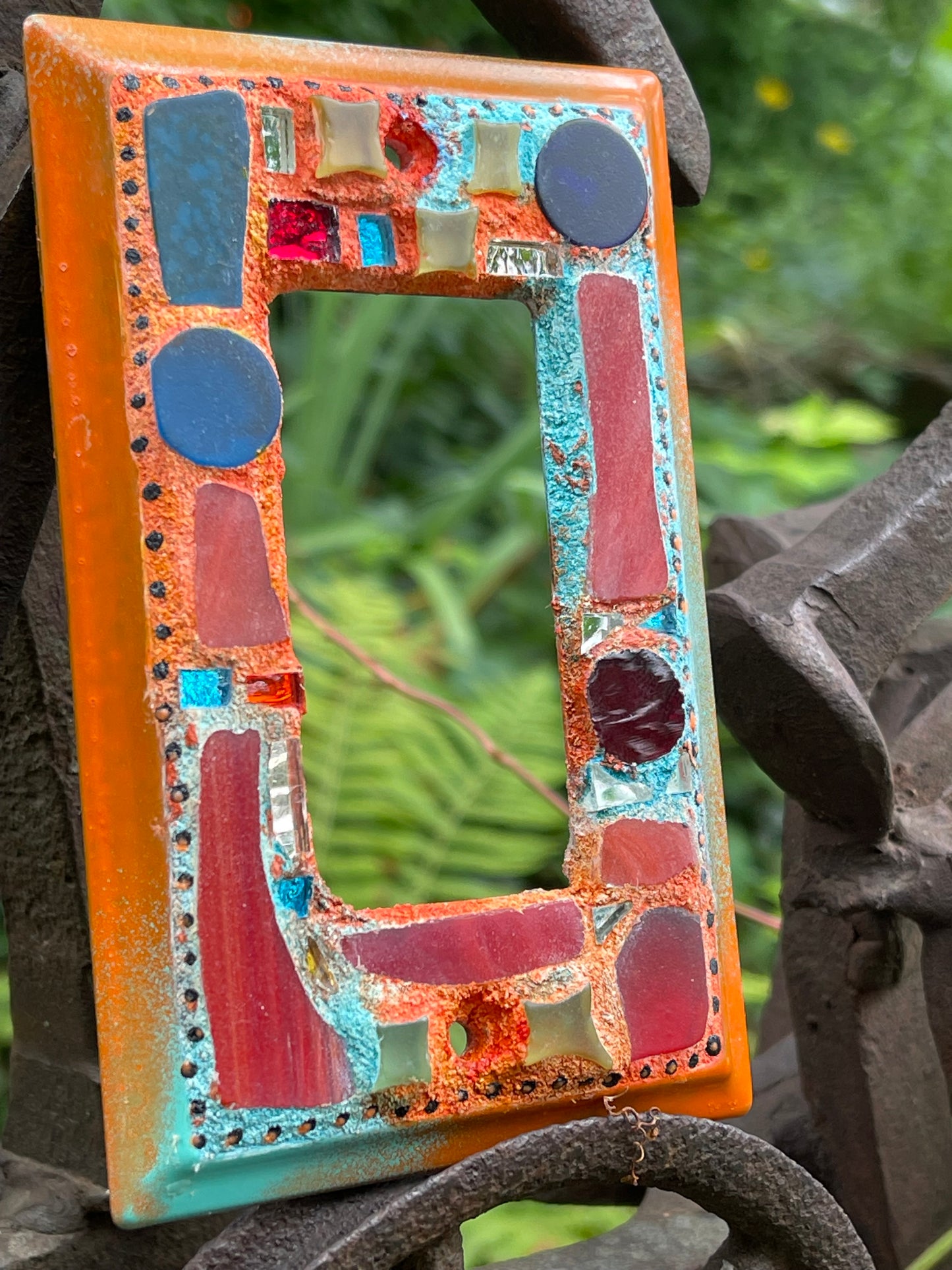 Single Rocker Contemporary Mosaic Light Switch Cover