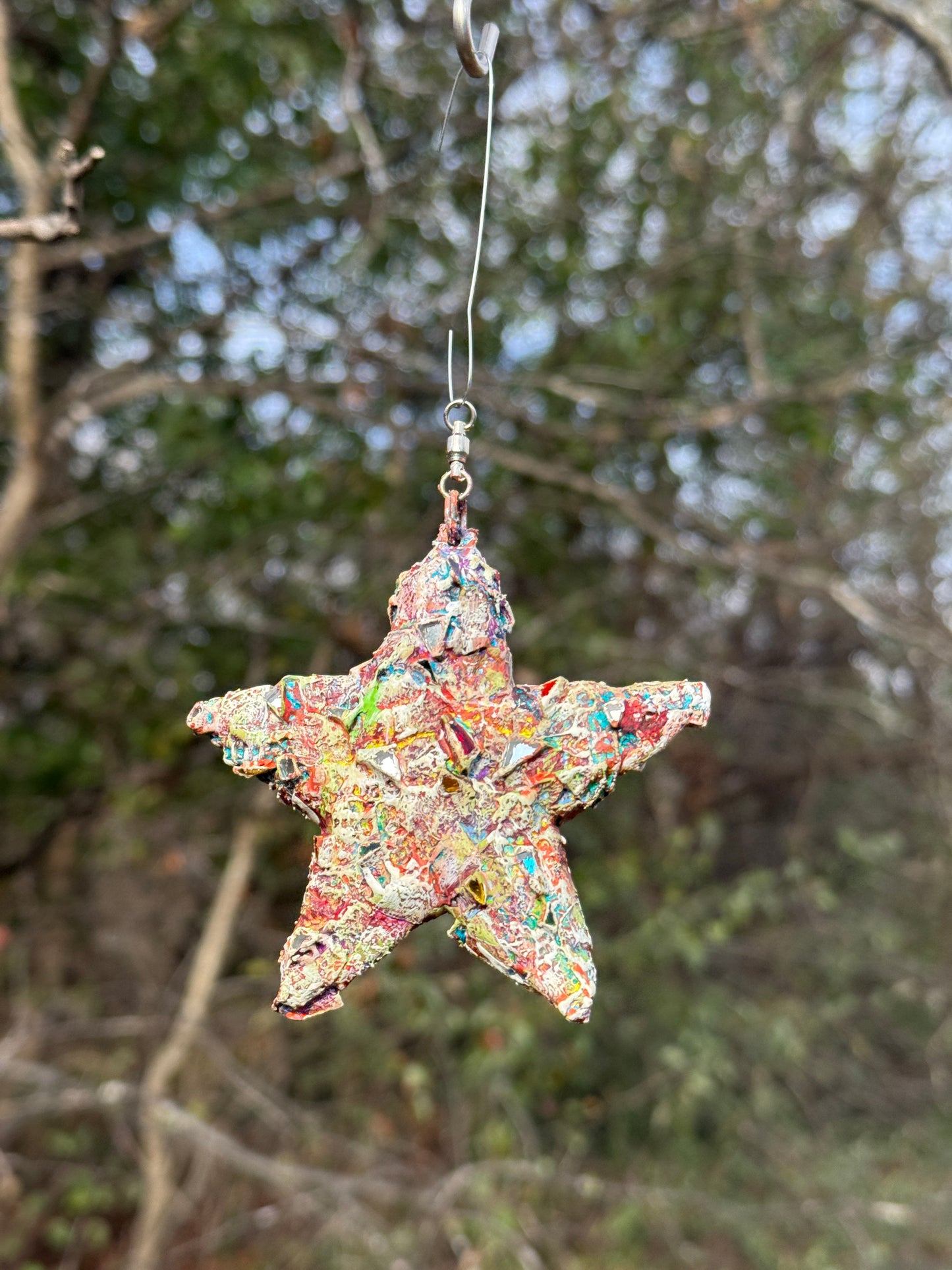 Industrial chic star ornament