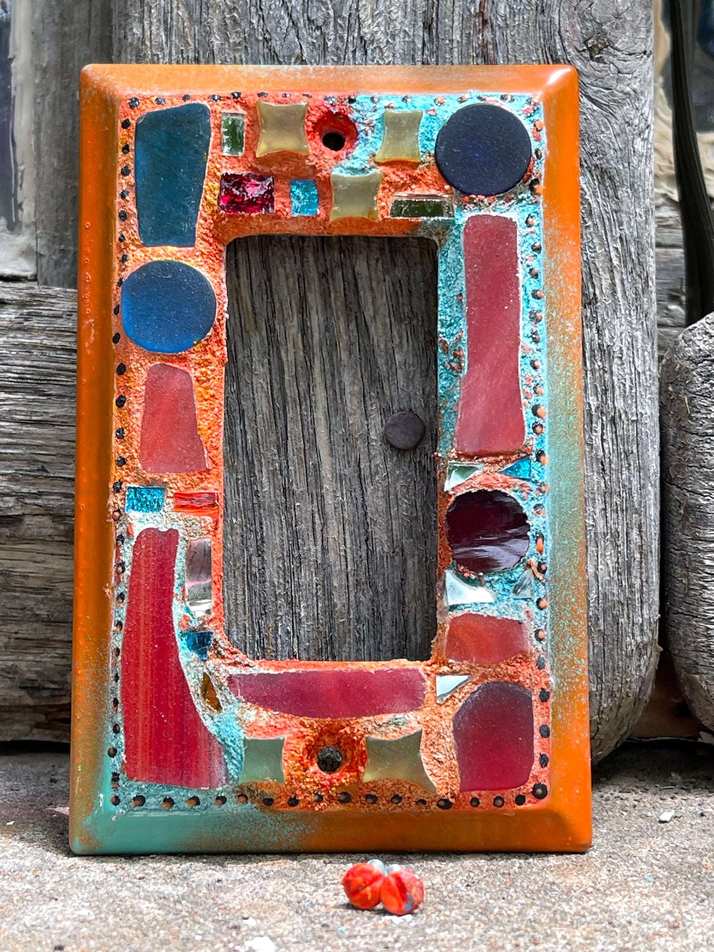 Single Rocker Contemporary Mosaic Light Switch Cover