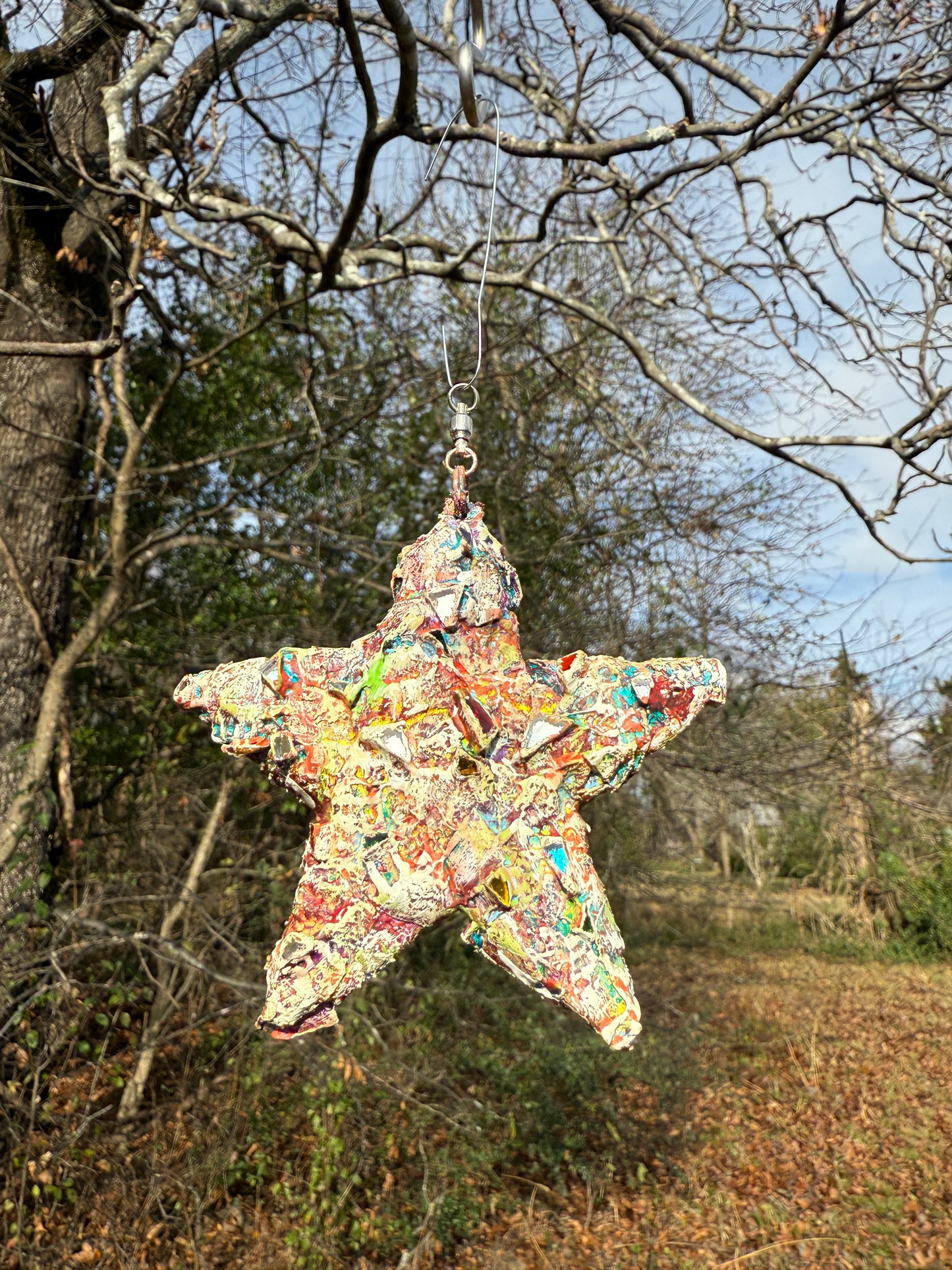 Industrial chic star ornament