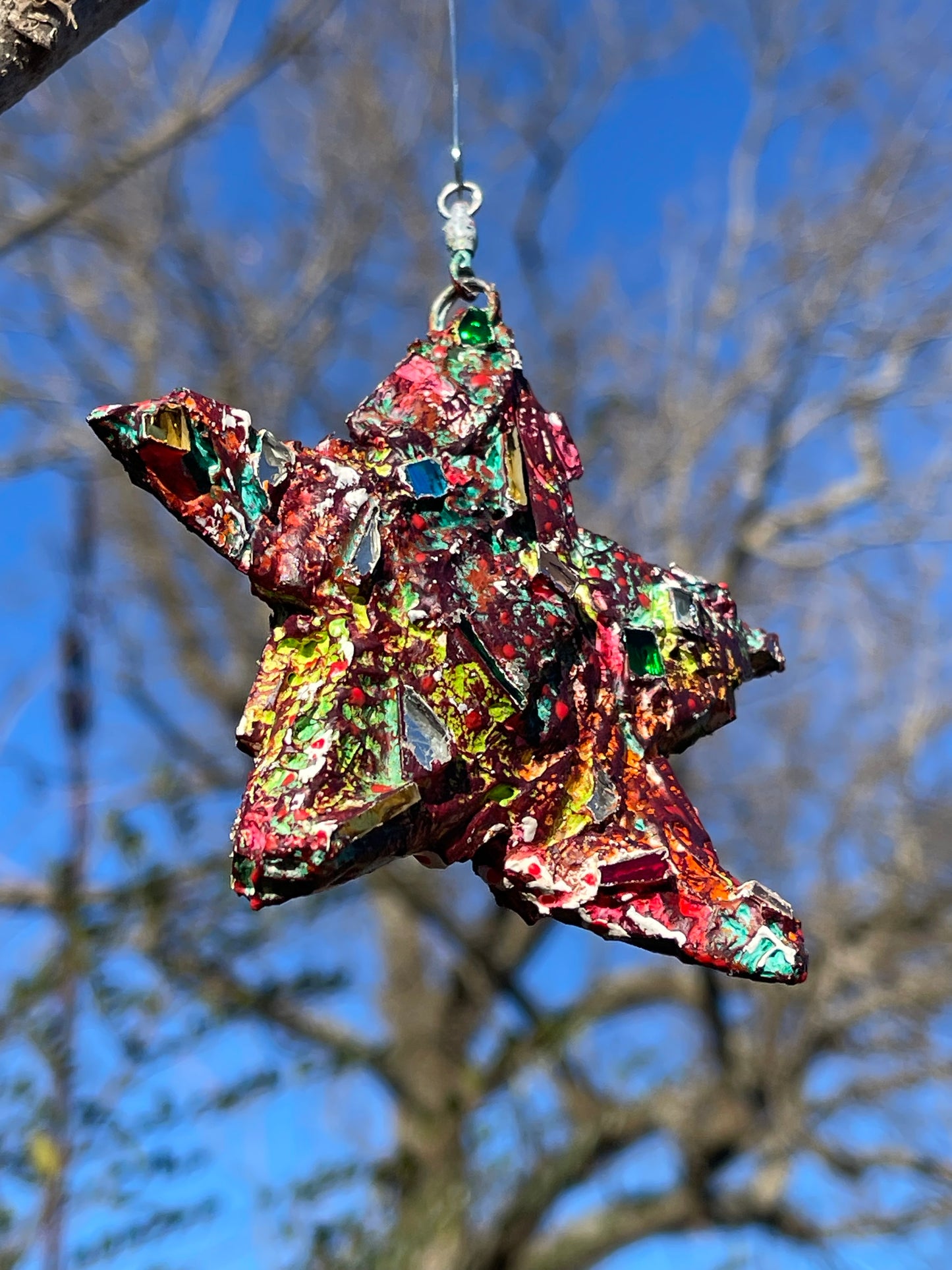 Crunchy repurposed 4” star on swivel
