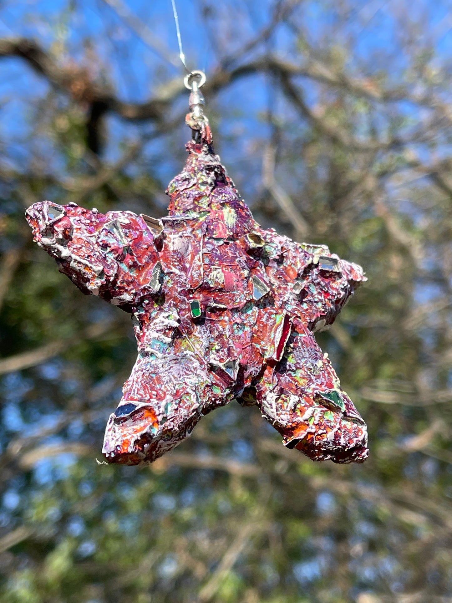 Star Ornament Metal and Glass