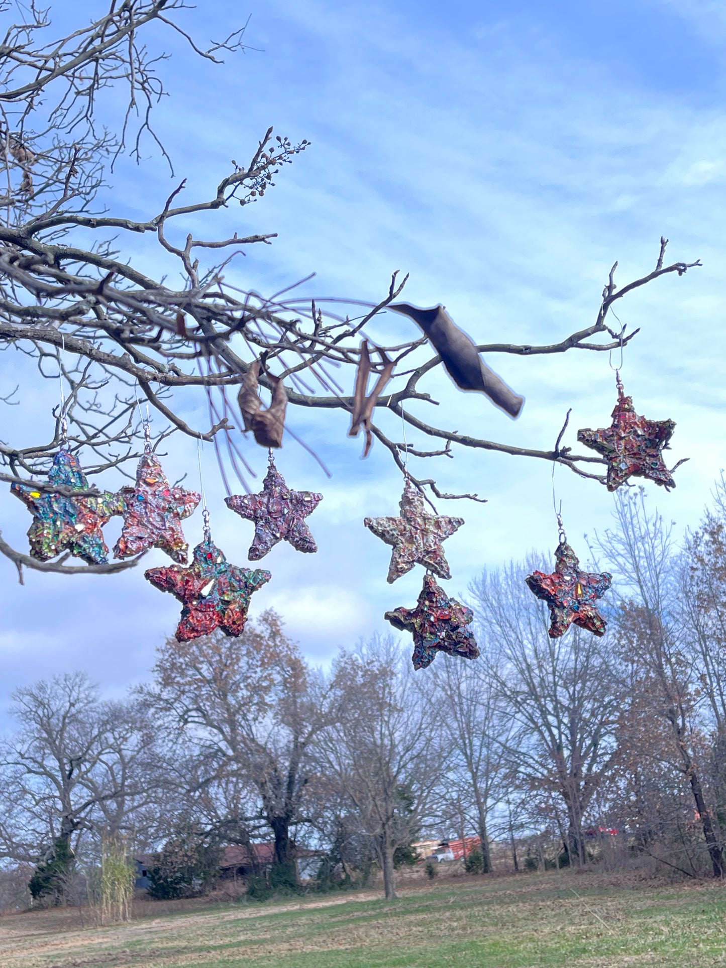 Industrial chic star ornament