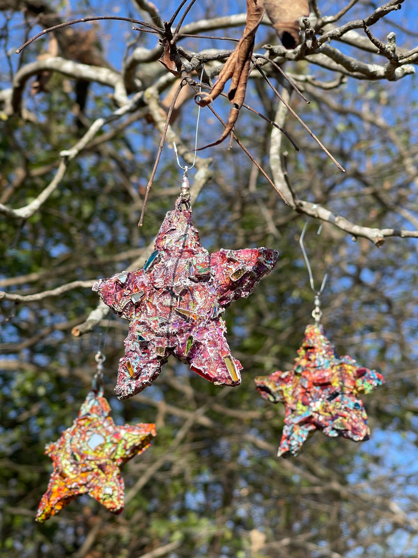 Star Ornament Metal and Glass