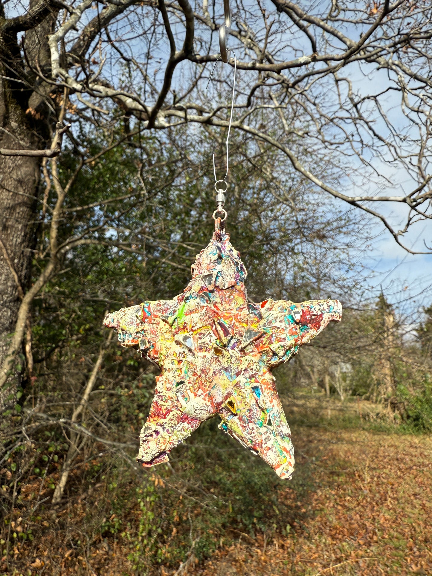 Industrial chic star ornament