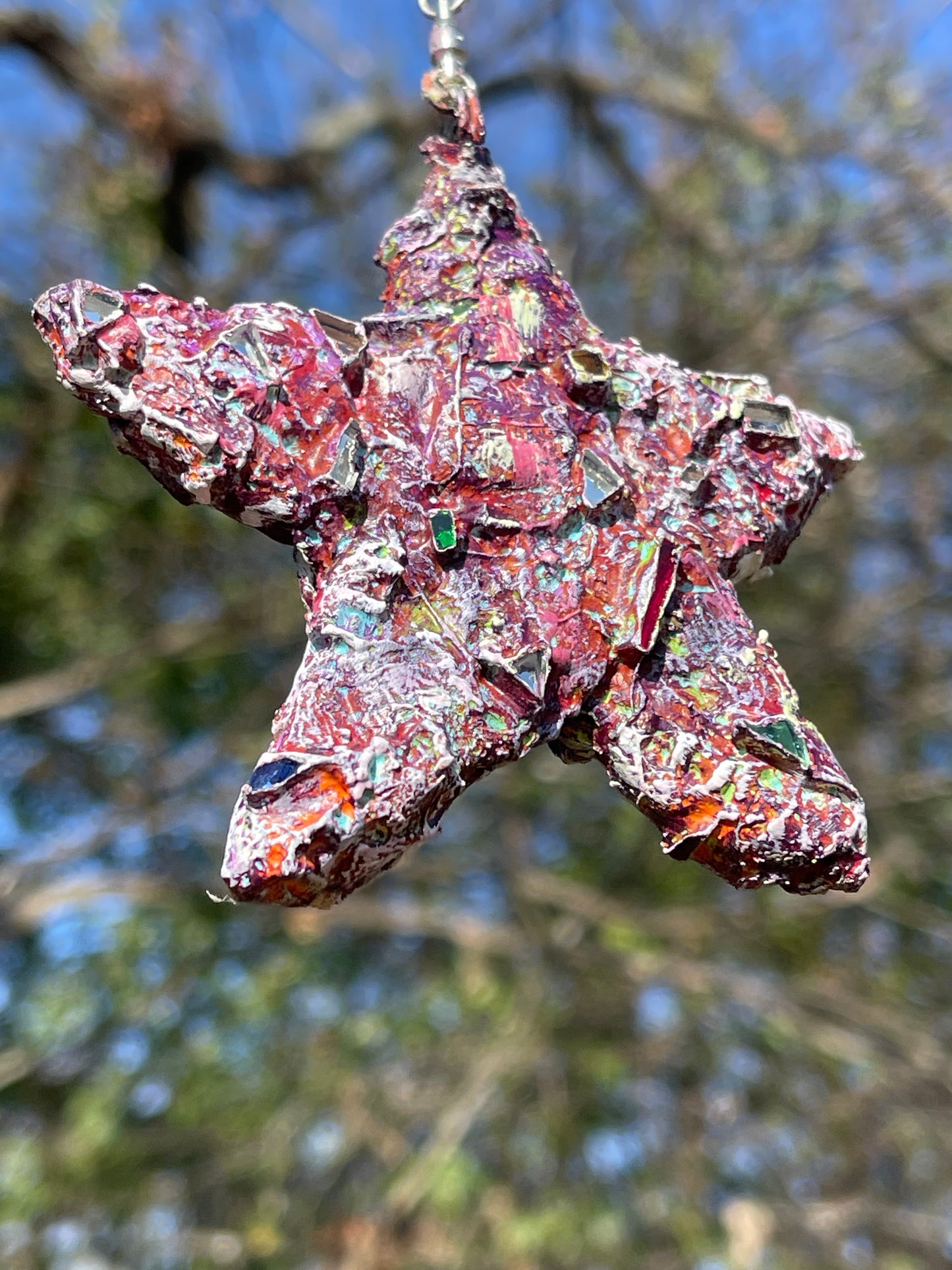 Star Ornament Metal and Glass