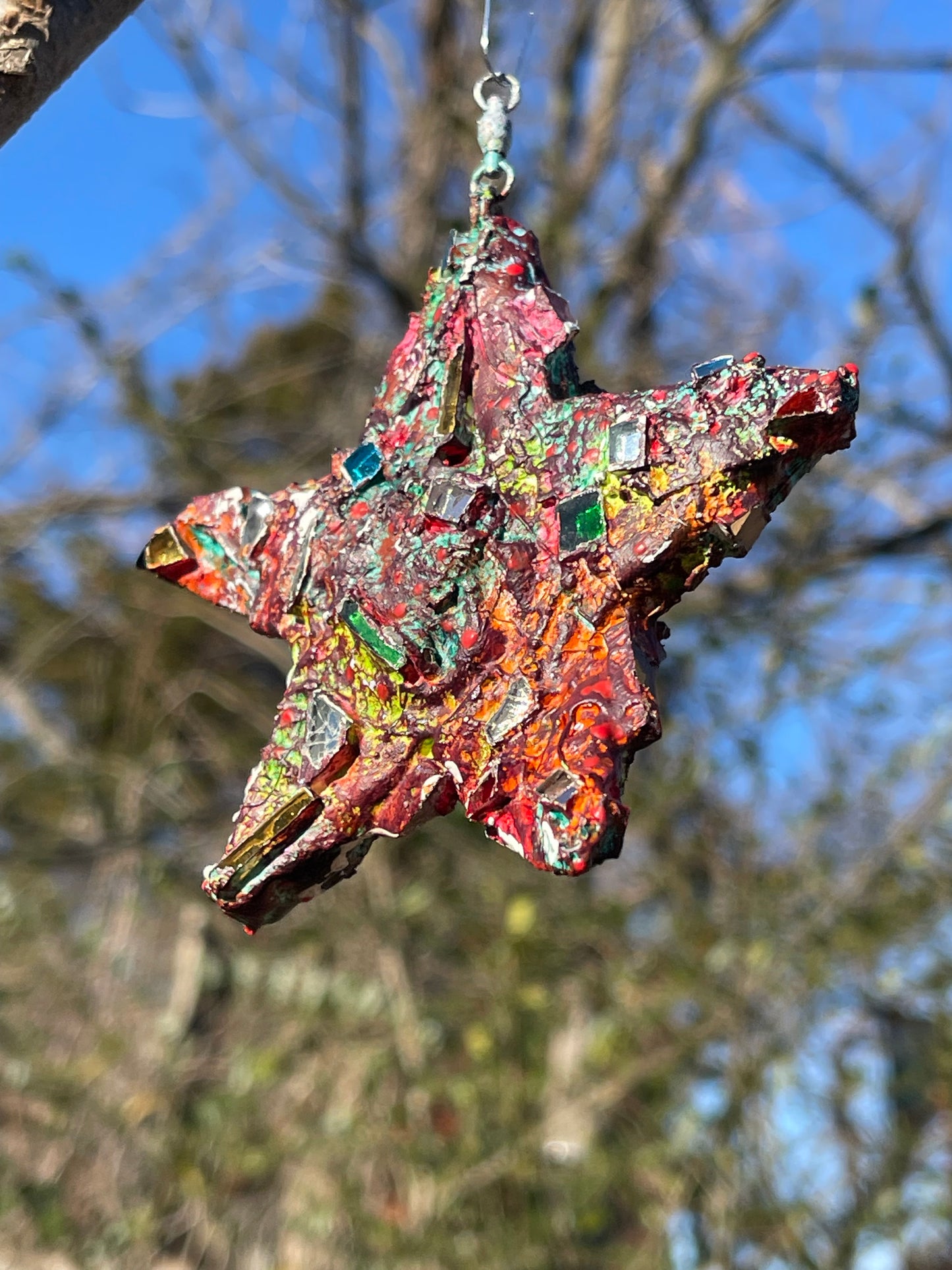 Crunchy repurposed 4” star on swivel