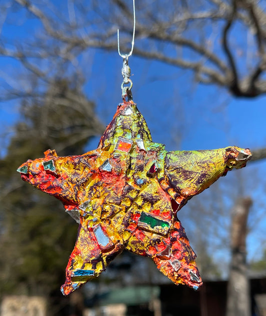 Crunchy repurposed bottle cap star