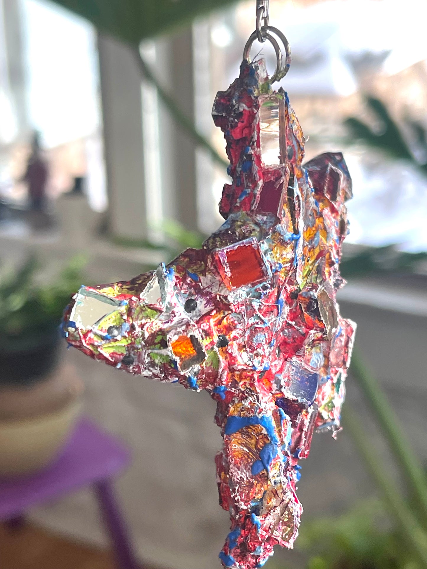 Crunchy sparkly repurposed 4” bottle cap star