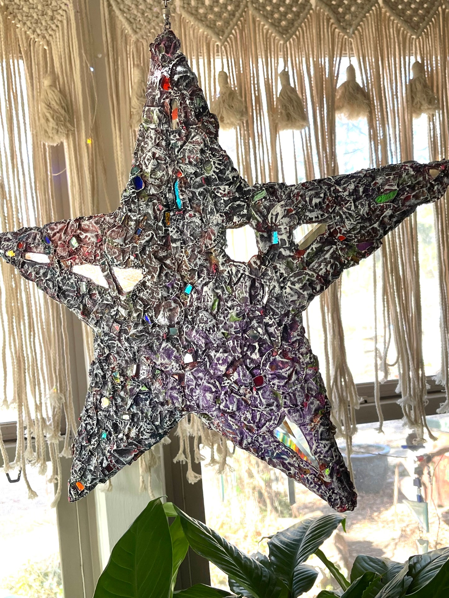 Industrial chic repurposed 17” bottle cap star
