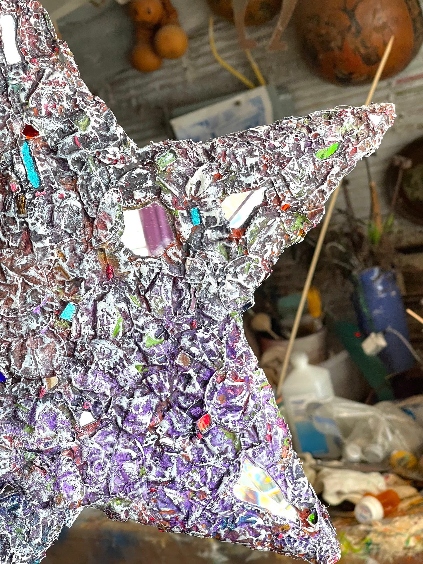 Industrial chic repurposed 17” bottle cap star