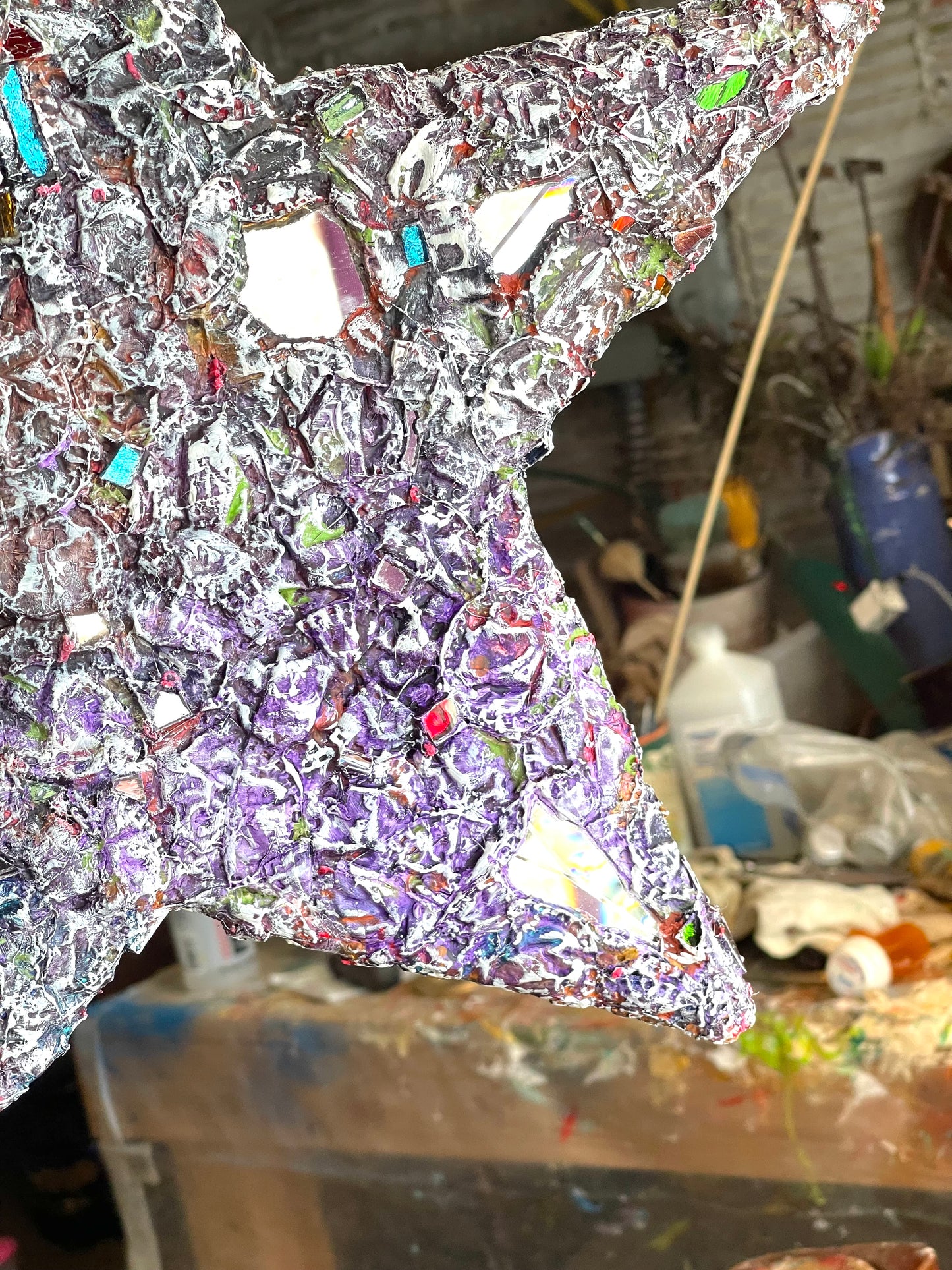 Industrial chic repurposed 17” bottle cap star