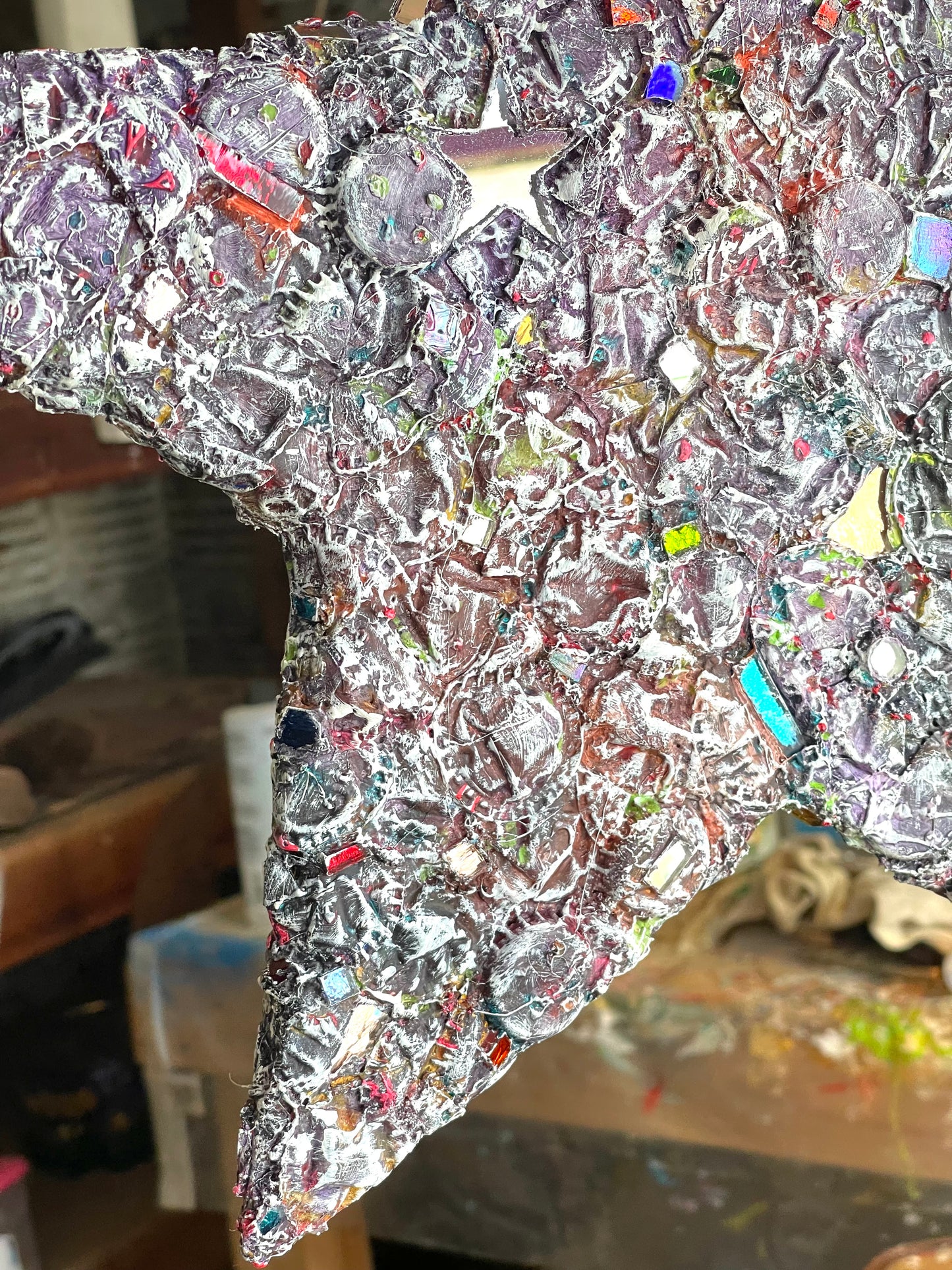 Industrial chic repurposed 17” bottle cap star