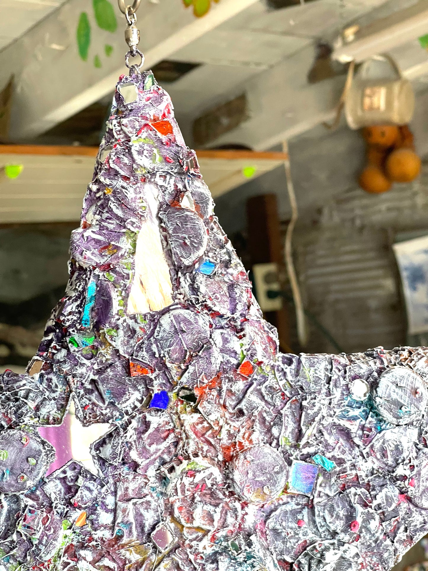 Industrial chic repurposed 17” bottle cap star