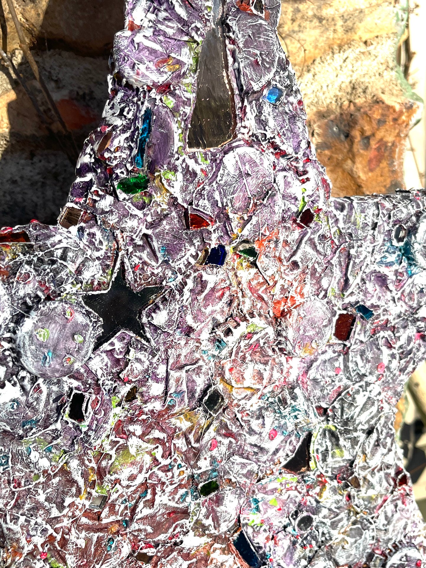 Industrial chic repurposed 17” bottle cap star