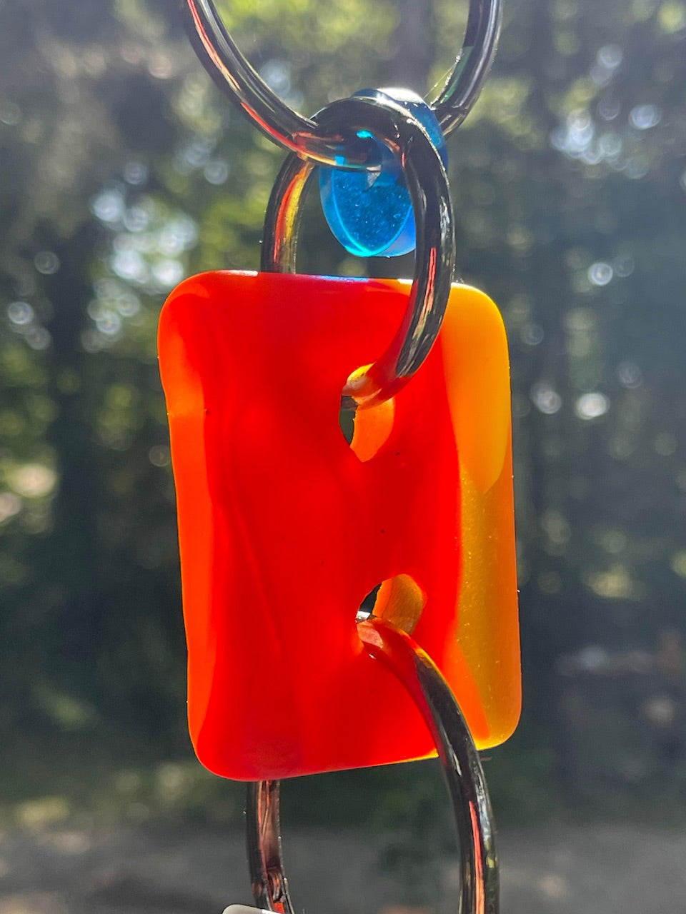 Petite 20” Chunky Glass Sun Chain Glows In Sunlight