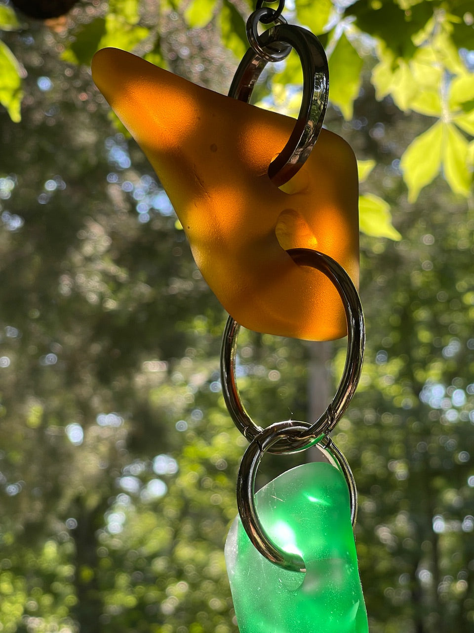 Petite 20” Chunky Glass Sun Chain Glows In Sunlight