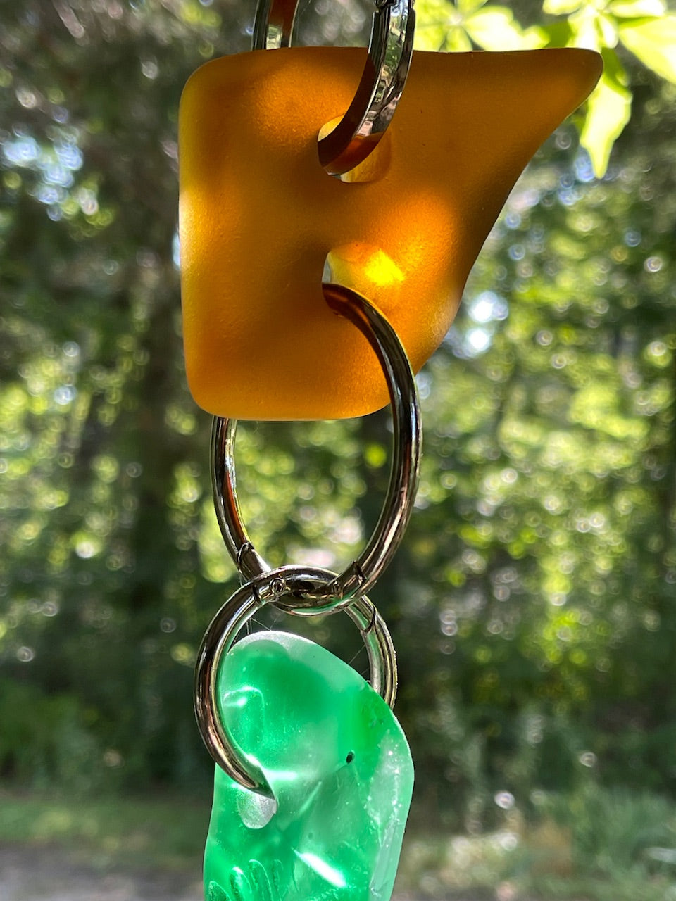 Petite 20” Chunky Glass Sun Chain Glows In Sunlight