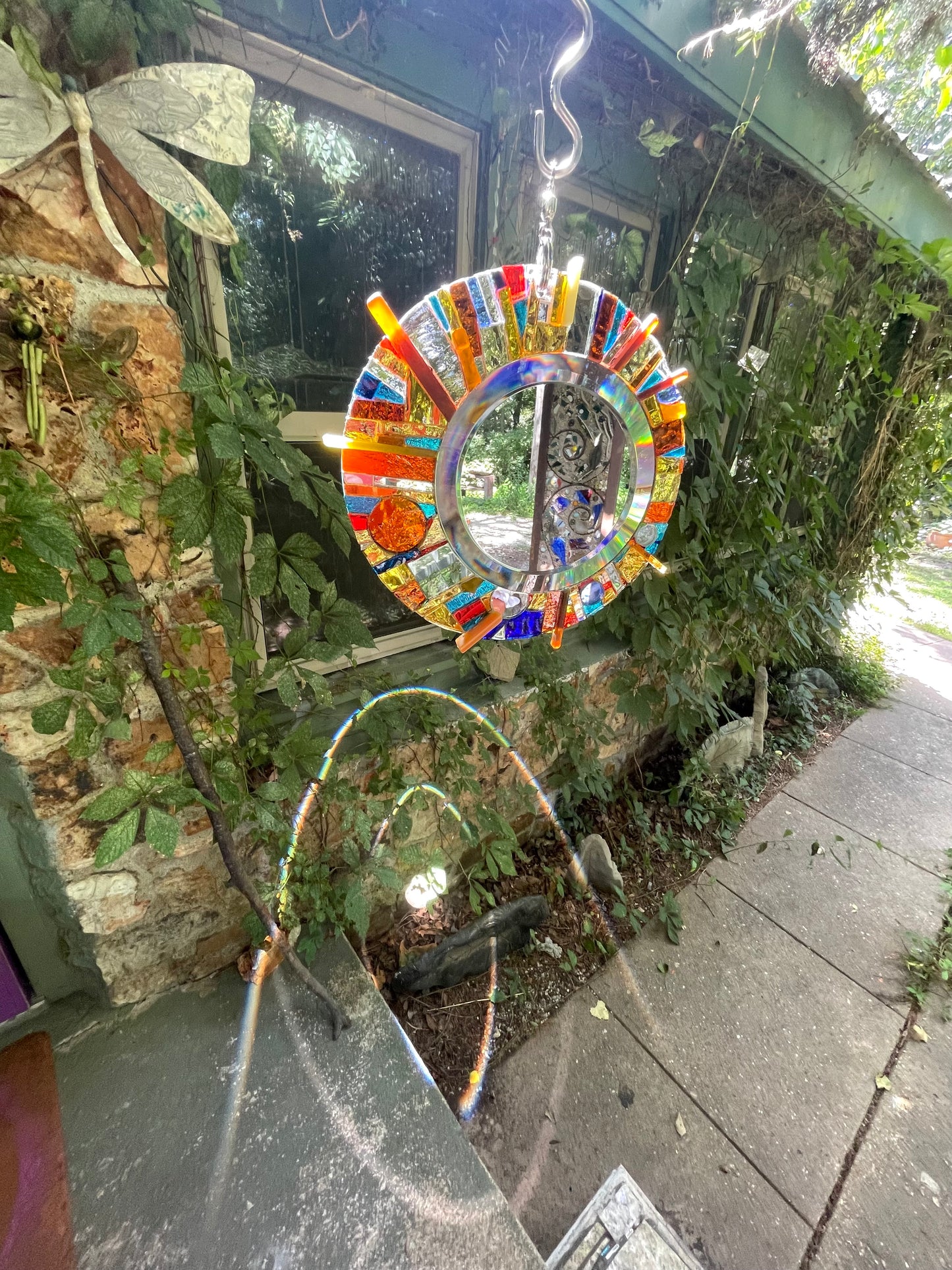Celestial mirror mosaic stunning sun catcher