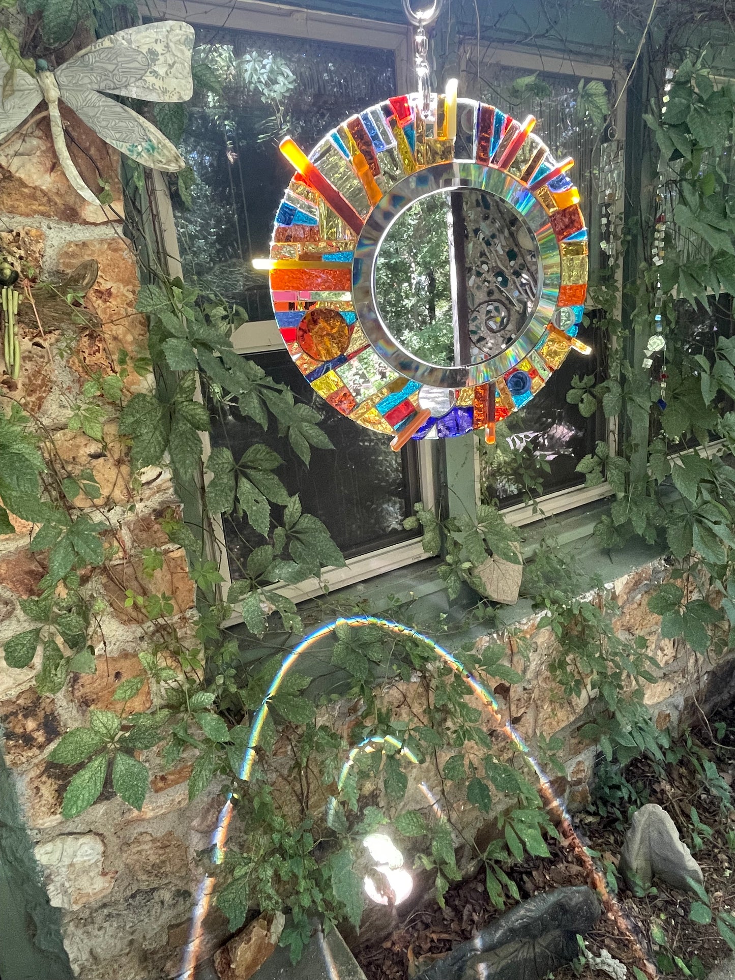 Celestial mirror mosaic stunning sun catcher
