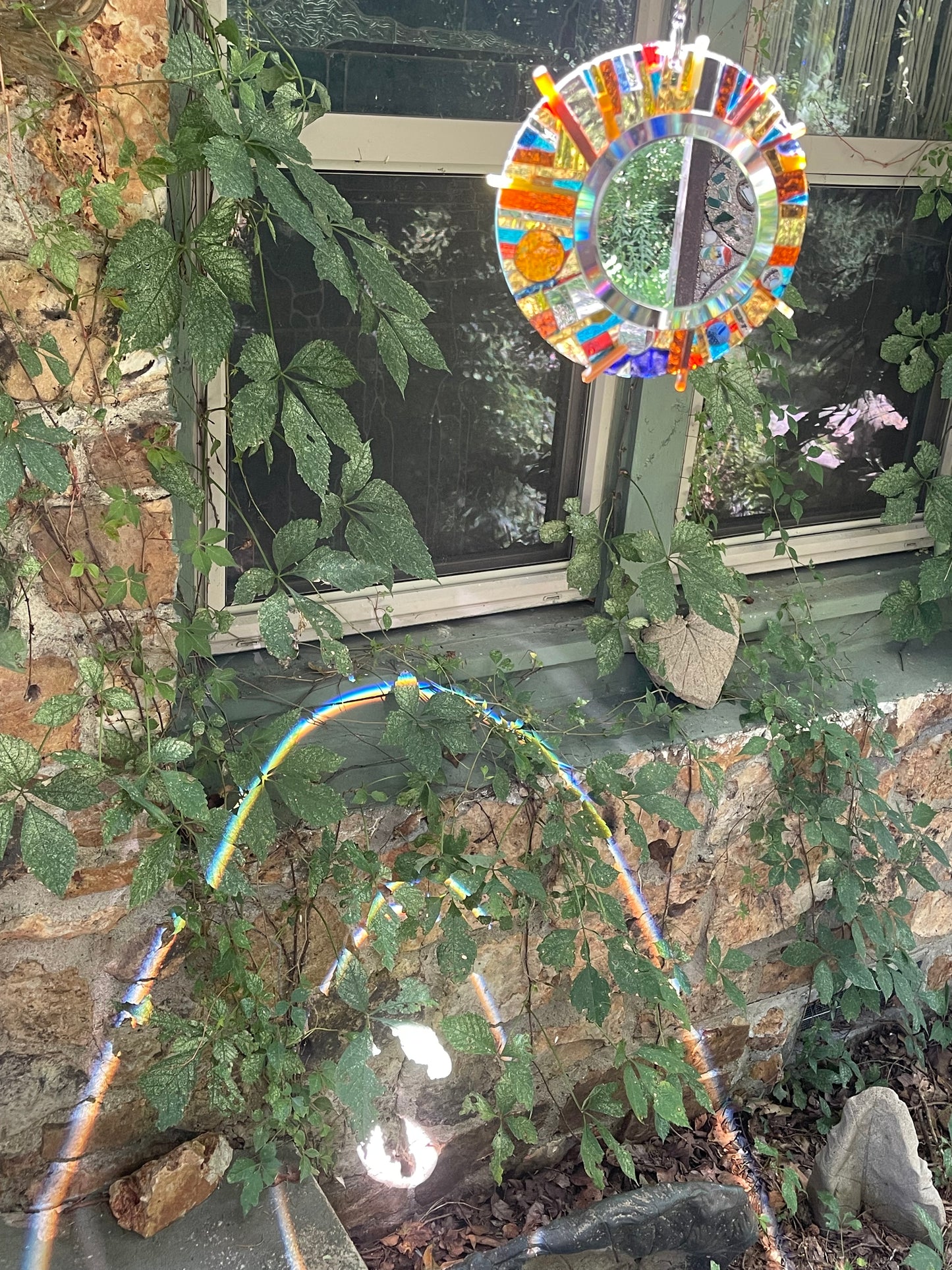 Celestial mirror mosaic stunning sun catcher