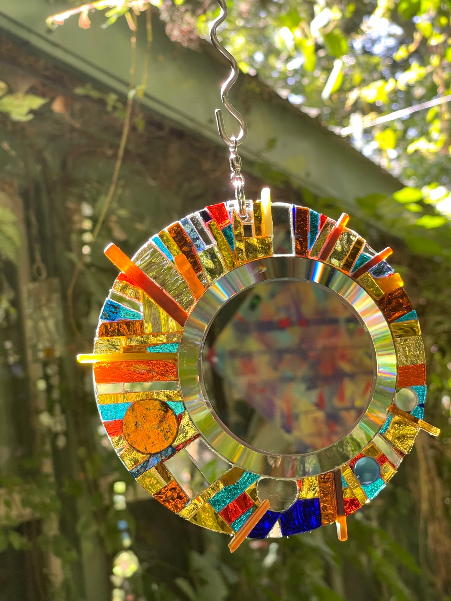 Celestial mirror mosaic stunning sun catcher