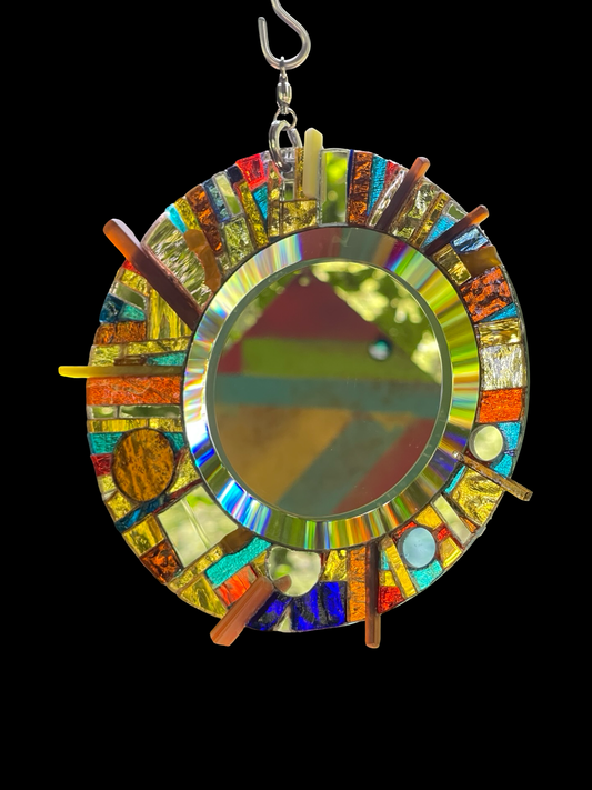 Celestial mirror mosaic stunning sun catcher