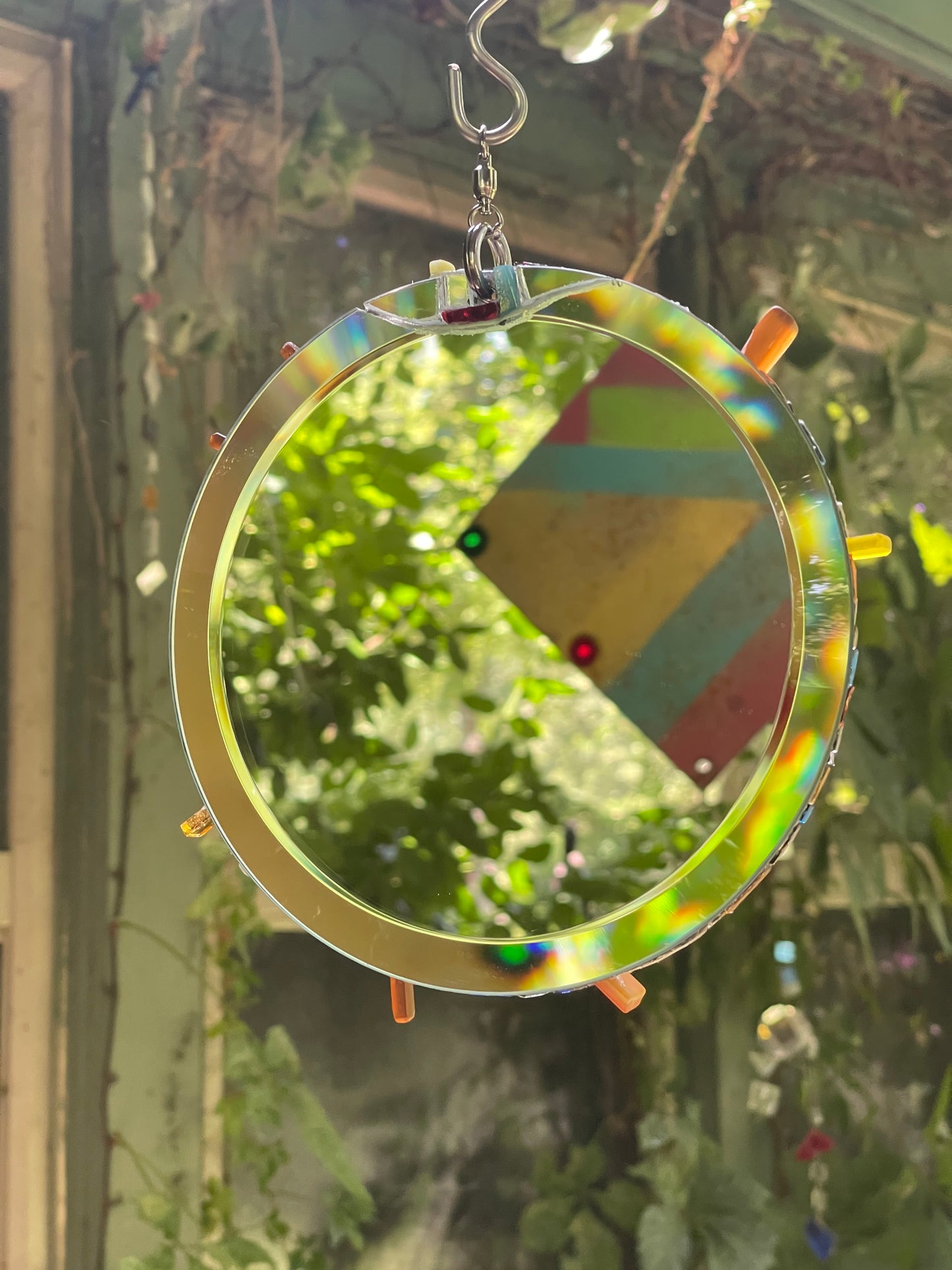 Celestial mirror mosaic stunning sun catcher